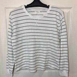 Maurices Striped Waffle Knit Long Sleeve Shirt